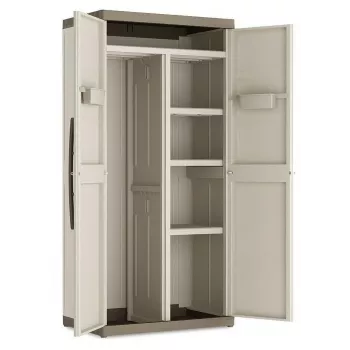 KETER EXCELLENCE XL IT Wardrobe - Kõrge hoiukapp, 4 riiulit, hall/must, 630L