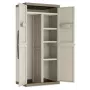KETER EXCELLENCE XL IT Wardrobe - Kõrge hoiukapp, 4 riiulit, hall/must, 630L