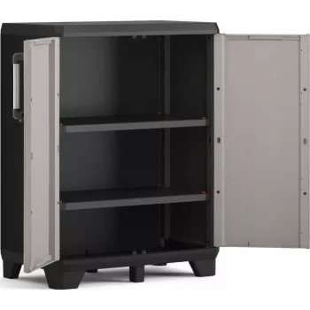 KETER LOW CABINET PRO 68x39x90cm Must/Hall