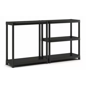 KETER Plastic Bookcase 5 Shelves XL 90 x 60 x 187 cm Grey/Black