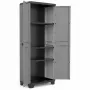 KETER STILO Tööriistakapp riiulitega 68 x 39 x 173 cm Hall/Must