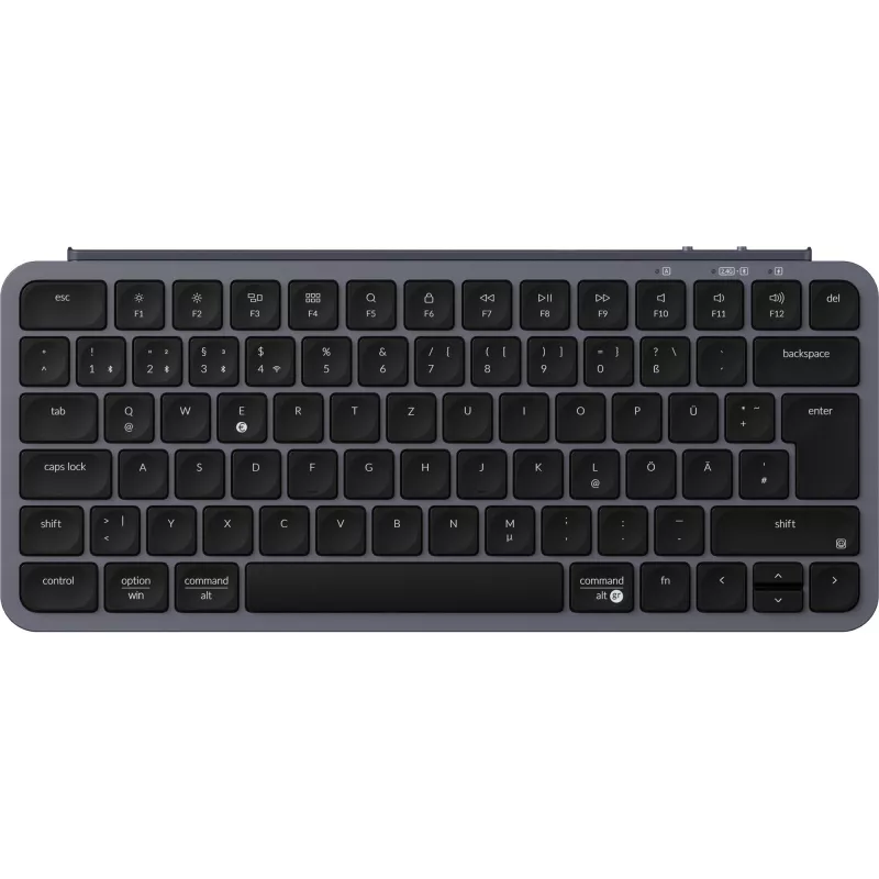 Keychron B1 Pro Grey/Black DE-Layout Scissor-Switch Keyboard - Bluetooth