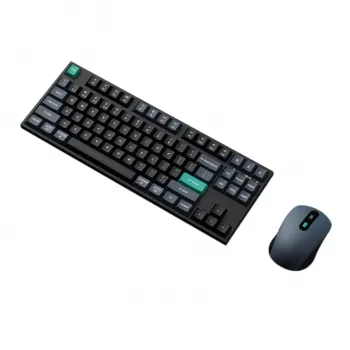 Keychron B33 80% TKL traadita klaviatuuri ja hiire komplekt – must/roheline