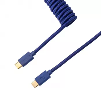 Keychron spiraalne aviaatorkaabel sinine USB-C - USB-A GX16 4-pin eemaldatava pistikuga, 200 cm