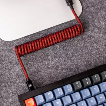 Keychron Keerdkaabel Aviator - Punane (USB-A USB-C-le, 2m, Eemaldatav GX12)