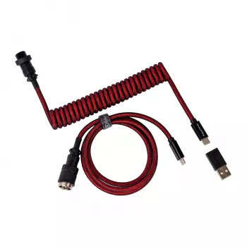 Keychron Keerdkaabel Aviator - Punane (USB-A USB-C-le, 2m, Eemaldatav GX12)