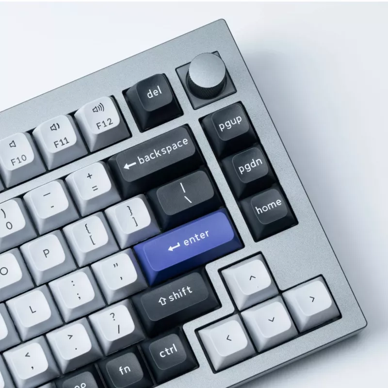 Keychron Double Shot KSA PBT klahvikomplekt - tumehall/valge suits (137 klahvi, MX-stiil, ANSI)