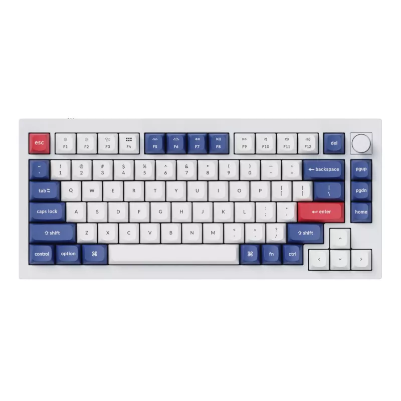 Keychron Double-Shot PBT OSA klahvikomplekt - sinine ja valge | 137 klahvi | MX-stiil | ANSI US
