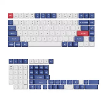 Keychron Double-Shot PBT OSA klahvikomplekt - sinine ja valge | 137 klahvi | MX-stiil | ANSI US
