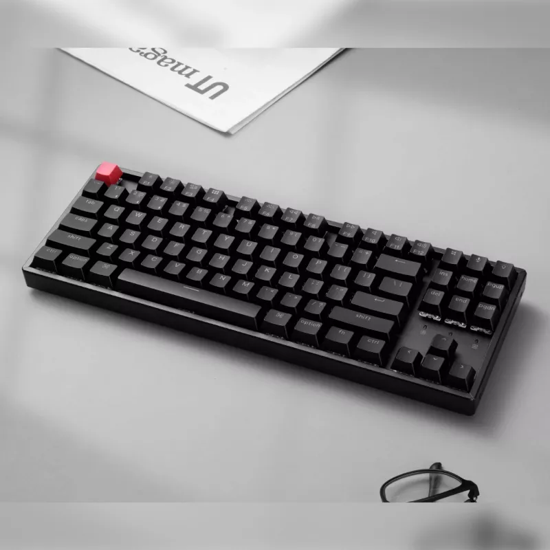 Keychron K8 QMK 80% TKL traadita mehaaniline klaviatuur V2 punaste lülititega - must