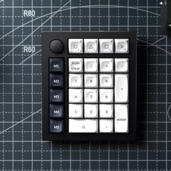 Keychron Q0 Max QMK Gateron Jupiter Banana RGB juhtmevaba kohandatav numbriklaviatuur, valge korpus