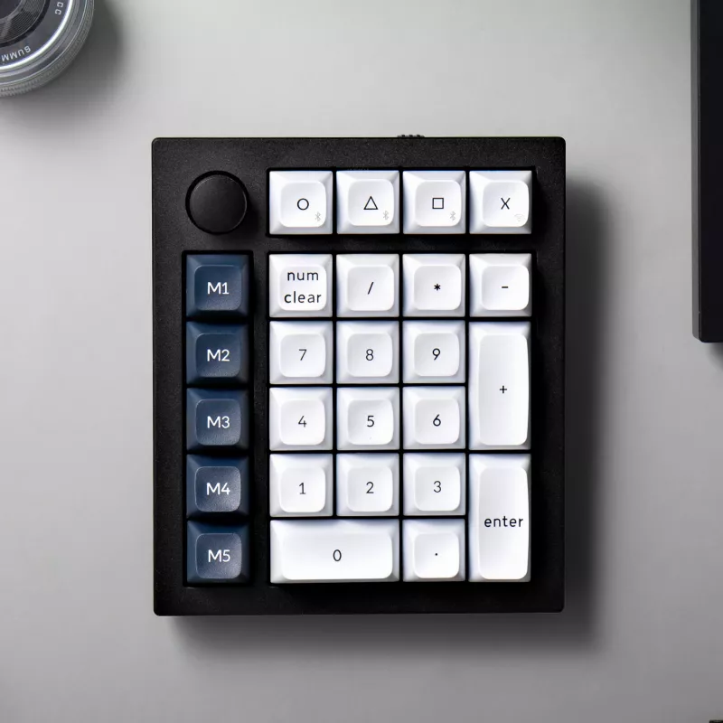 Keychron Q0 Max QMK Gateron Jupiter Banana RGB juhtmevaba kohandatav numbriklaviatuur, valge korpus