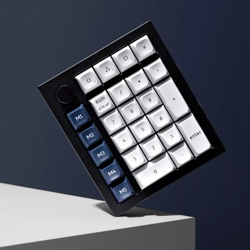 Keychron Q0 Max QMK Gateron Jupiter Banana RGB juhtmevaba kohandatav numbriklaviatuur, valge korpus