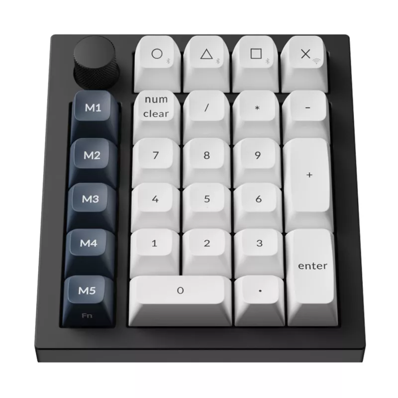 Keychron Q0 Max QMK Gateron Jupiter Banana RGB juhtmevaba kohandatav numbriklaviatuur, valge korpus