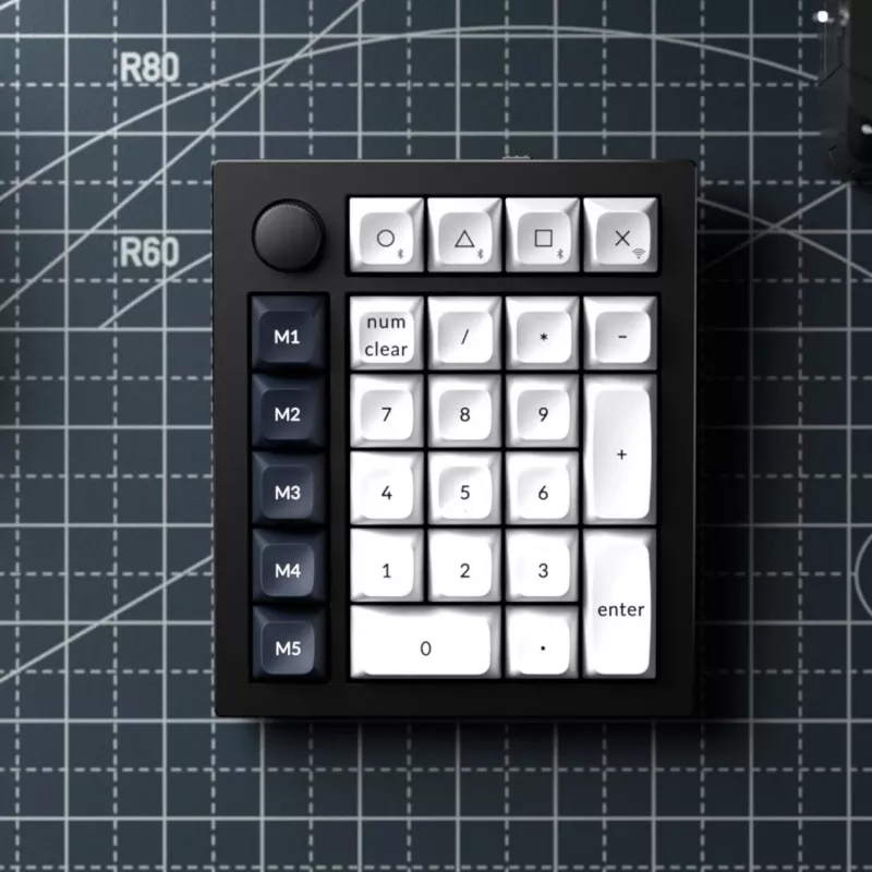 Keychron Q0 Max QMK Gateron Jupiter Red RGB traadita kohandatav numbriplokk Carbon Black