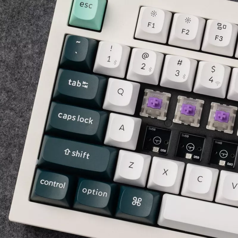 Keychron Q3 HE QMK 80% traadita kohandatav mehaaniline klaviatuur (Nebula Switch) - Shell White