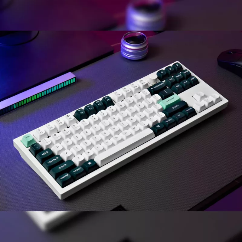 Keychron Q3 HE QMK 80% traadita kohandatav mehaaniline klaviatuur (Nebula Switch) - Shell White