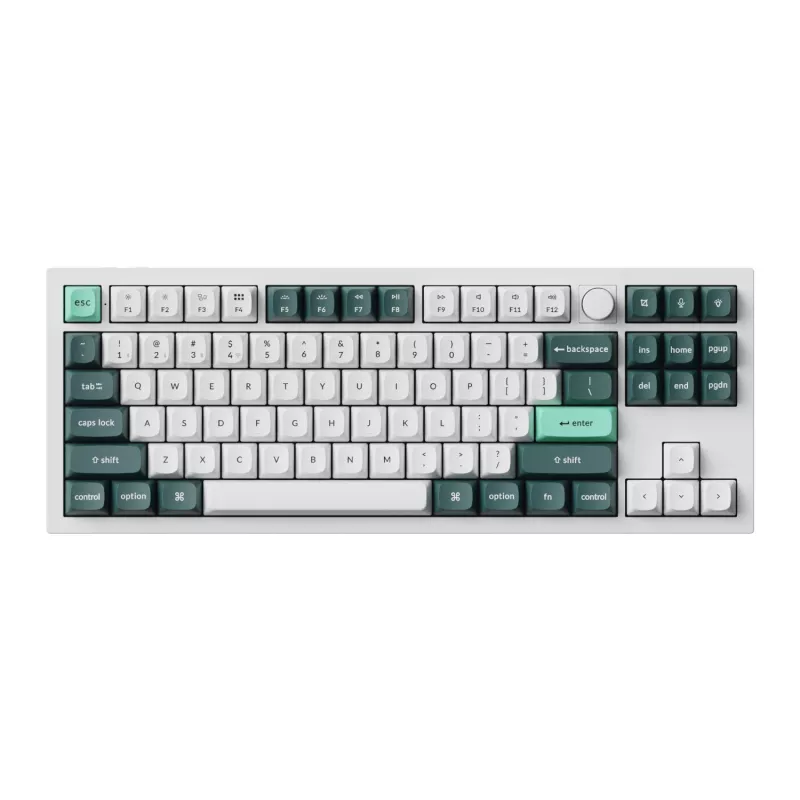 Keychron Q3 HE QMK 80% traadita kohandatav mehaaniline klaviatuur (Nebula Switch) - Shell White