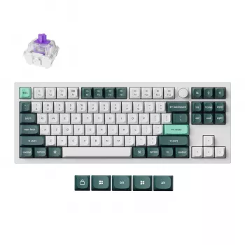 Keychron Q3 HE QMK 80% traadita kohandatav mehaaniline klaviatuur (Nebula Switch) - Shell White