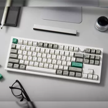 Keychron Q3 Max 80% Täiskomplektne nupp punane lüliti Hot-Swap Gateron Jupiter RGB juhtmevaba klaviatuur - Shell White