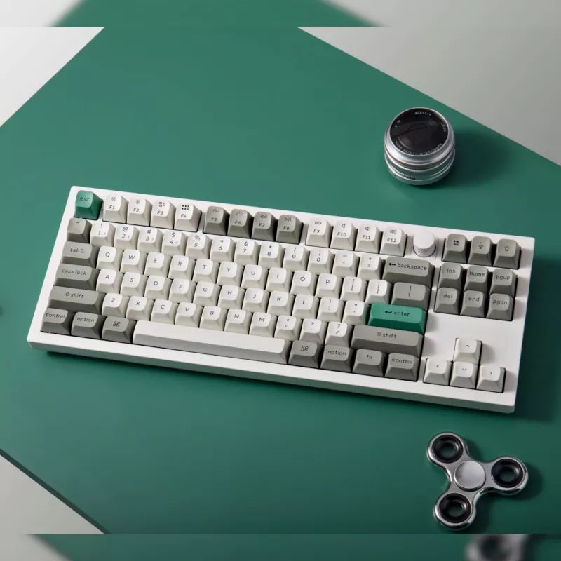 Keychron Q3 Max 80% Täiskomplektne nupp punane lüliti Hot-Swap Gateron Jupiter RGB juhtmevaba klaviatuur - Shell White