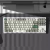 Keychron Q3 Max 80% Täiskomplektne nupp punane lüliti Hot-Swap Gateron Jupiter RGB juhtmevaba klaviatuur - Shell White