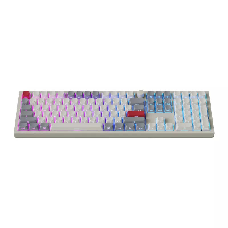Keychron Q6 Max QMK/VIA traadita kohandatav mehaaniline klaviatuur OSA Gateron Red Jupiter lülititega - Shell White