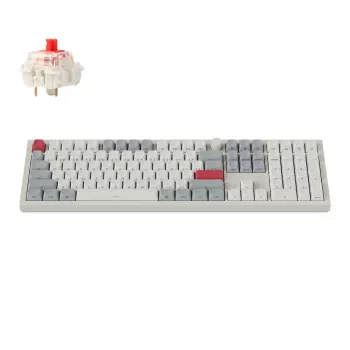 Keychron Q6 Max QMK/VIA traadita kohandatav mehaaniline klaviatuur OSA Gateron Red Jupiter lülititega - Shell White