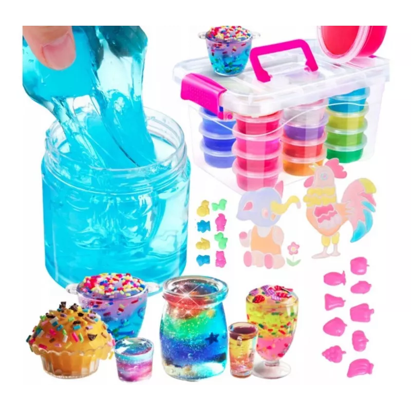 Kiddyz DIY Slime Factory: Suur komplekt sädeluse ja kujukestega limi valmistamiseks