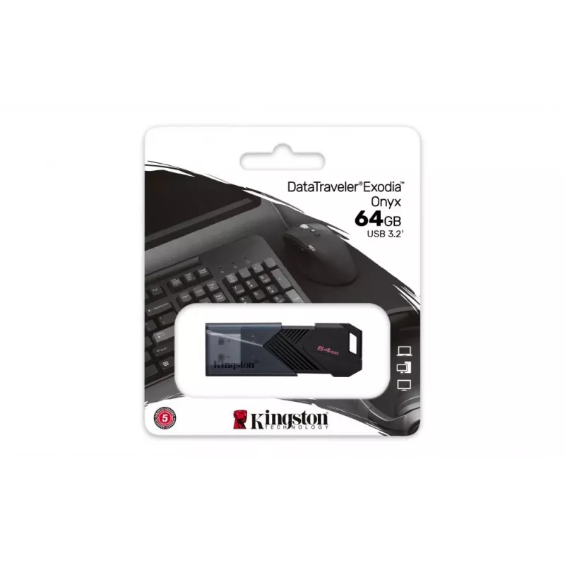 Kingston DataTraveler Exodia Onyx 64GB USB 3.2 mälupulk