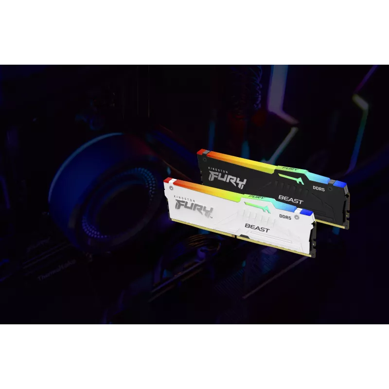 Kingston FURY Beast White RGB EXPO 32GB DDR5-6400 CL32 DIMM mälumoodul