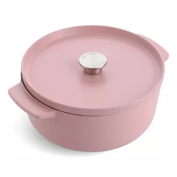 KitchenAid Casserole Dish with Lid Enameled Cast Iron 26 cm Pink