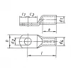 Klauke 108R12 Presskaabelikõrv 95mm² M12 DIN 46235 Tinatatud vask