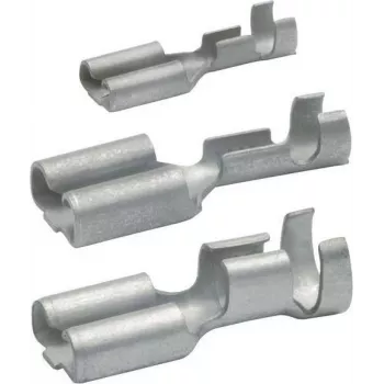 Klauke 18201A isoleerimata emane pistik Klemm 0,5-1,0 mm², 6,3 mm keelele, pressimisühendus, E-Cu tinatatud, DIN 46247, 100 tk pakk