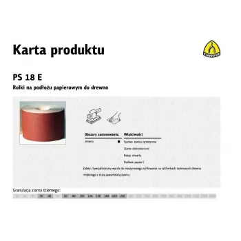 KLINGSPOR PS 18 E Lihvimisrull 150mm x 50m P80 Alumiiniumoksiid E-paberi alusel