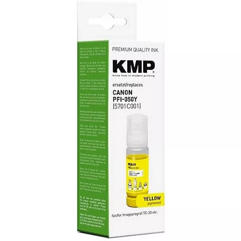 KMP Kasset Canon PFI050Y (5701C001) Kollane Ühilduv