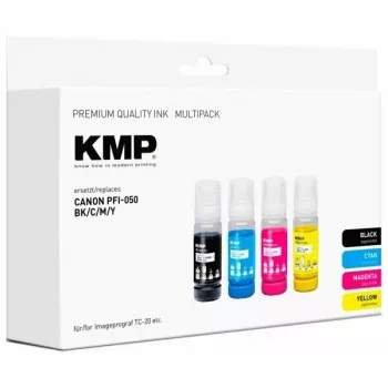 KMP Ühilduv Canon PFI-050 tindikasseti multipakk Must/Cyan/Magenta/Kollane (1588,0005)