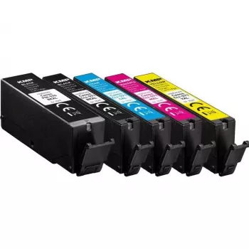 KMP ühilduv tindikassettide komplekt Canon PGI-570XL PGBK, CLI-571XL BK/C/M/Y, 5-pakk, suure saagikusega, taastootetud