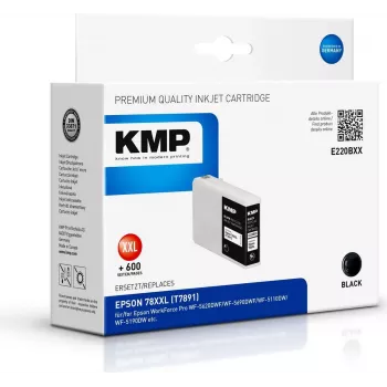 KMP E220BXX - 80 ml - High Yield - Must - Ühilduv - Prindikassett (Alternatiiv Epson T7891) printeritele Epson WorkForce Pro WF-5110DW, WF-5190DW, WF-5620DWF, WF-5690DWF