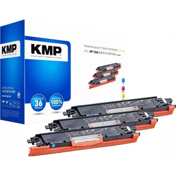 KMP PRINTTECHNIK KMP MULTIPACK H-T149CMY 3-pakk ühilduvad toonerikassetid (tsüaan, magenta, kollane) HP Color LaserJet CM2320/CP2025 seeriale – asendab HP 126A 1226,0030