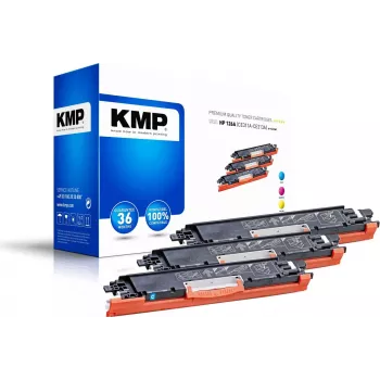 KMP PRINTTECHNIK KMP MULTIPACK H-T149CMY 3-pakk ühilduvad toonerikassetid (tsüaan, magenta, kollane) HP Color LaserJet CM2320/CP2025 seeriale – asendab HP 126A 1226,0030