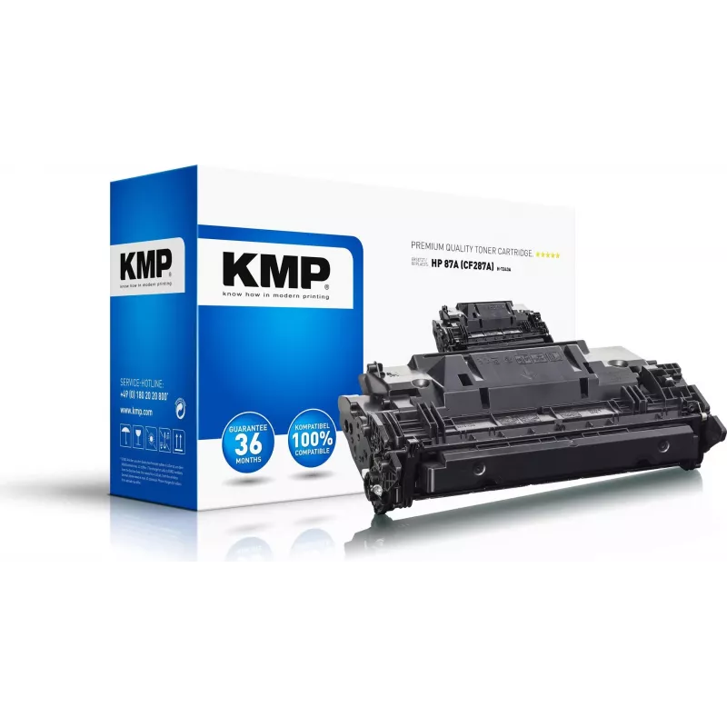 KMP toonerikassett, asendab HP 87A CF287A must, 9000 lehte, ühilduv