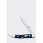 Knife Case Rogers Mini Trapper SS Blue Bone kokkupandav taskunuga 2 teraga roostevaba teras jigged sinine luust käepide slipjoint 89mm suletud