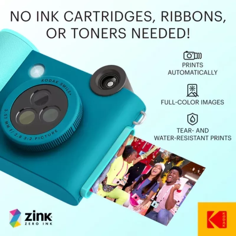 Kodak SMILE+ Instant Print Camera, 2x3'', sinine