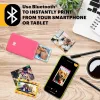 KODAK STEP Instant Mobile Photo Printer - ZINK 2x3 inch - 1 ppm - Bluetooth - Roosa