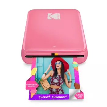 KODAK STEP Instant Mobile Photo Printer - ZINK 2x3 inch - 1 ppm - Bluetooth - Roosa