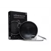 Kohersen Black Cube 32 cm Wok, Tri-Ply Stainless Steel, Induction Compatible, Non-Stick