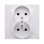 KONTAK-SIMON CGZ2/11 üksik seinapistikupesa maandusega, 16A 250V, valge