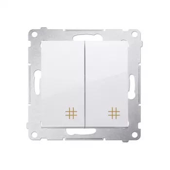 KONTAK-SIMON Simon 54 Intermediate Switch Module, White, 10AX 250V, Spring Terminals