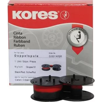 Kores G051NYSR suurus 51 nailonist kalkulaatori värvilint, must/punane, 13 mm x 4 m